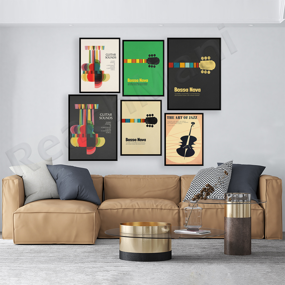 Bossa Nova Poster, Jazz Print, - Nova Decor & Lighting Vase 评论和价格