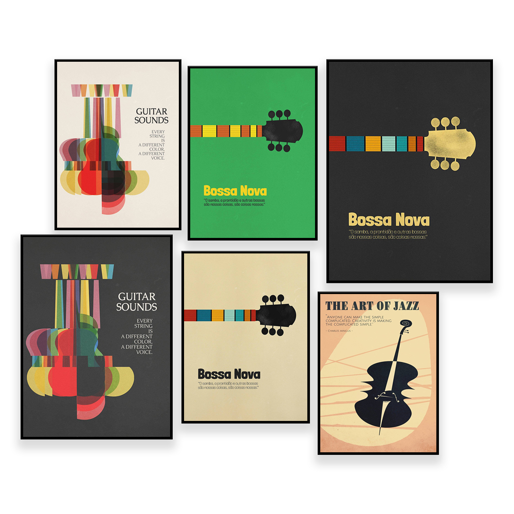 Bossa Nova Poster, Jazz Print, - Nova Decor & Lighting Vase 评论和价格