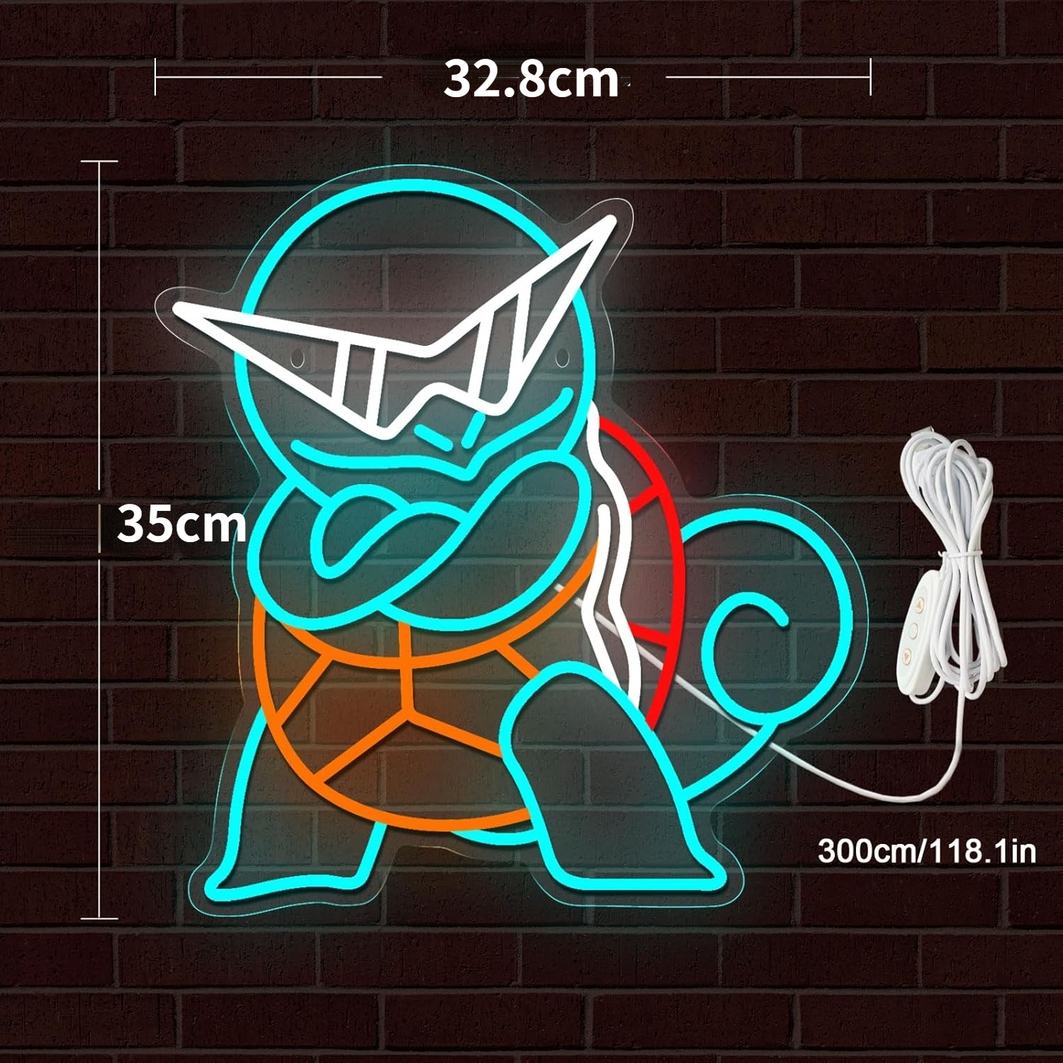 Pokemon Squirtle Neon Sign LED - Lighting Room Decor Items 评论和价格