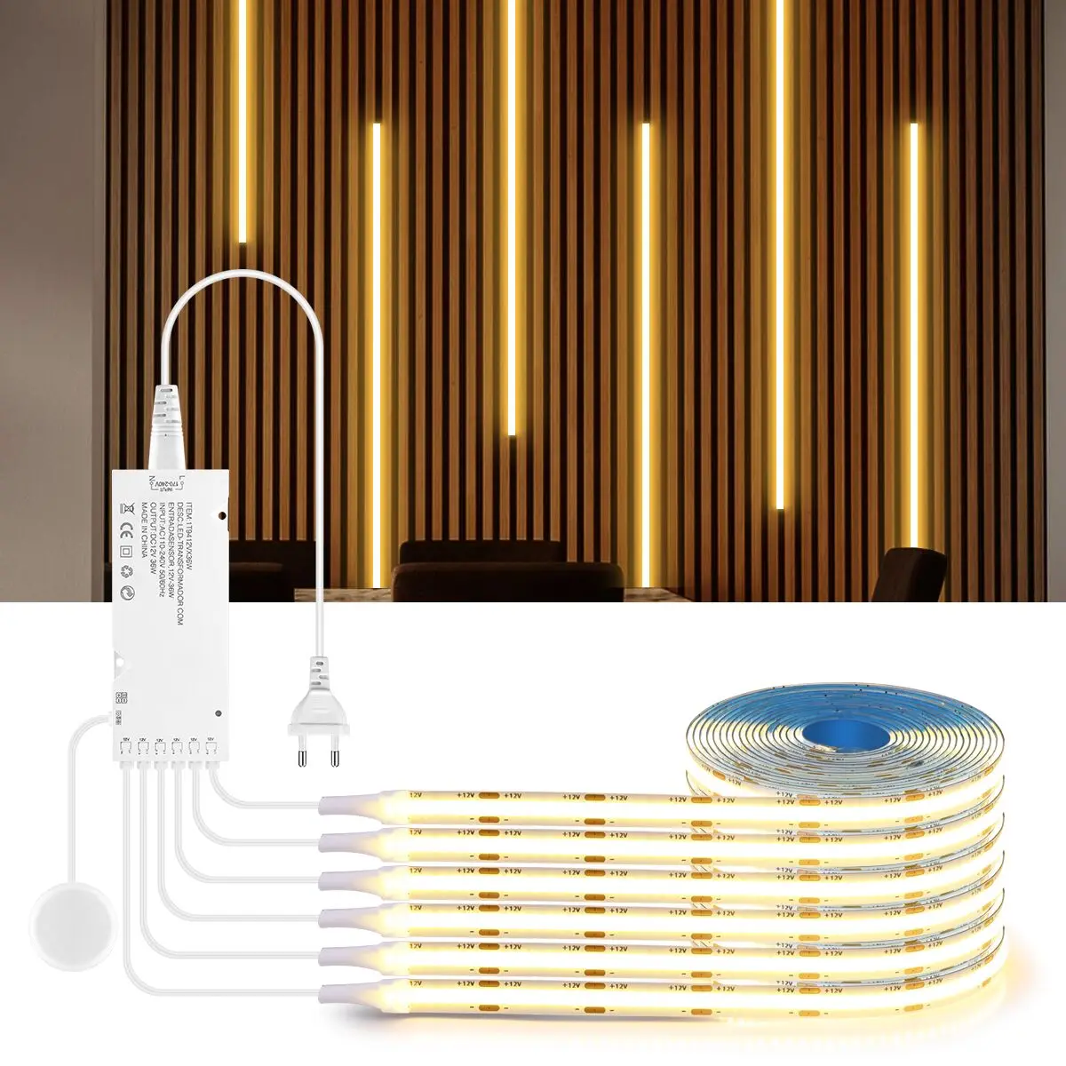 2-6PCS COB LED Strip Light Kit - Foyer Lighting Wall Decor 评论和价格