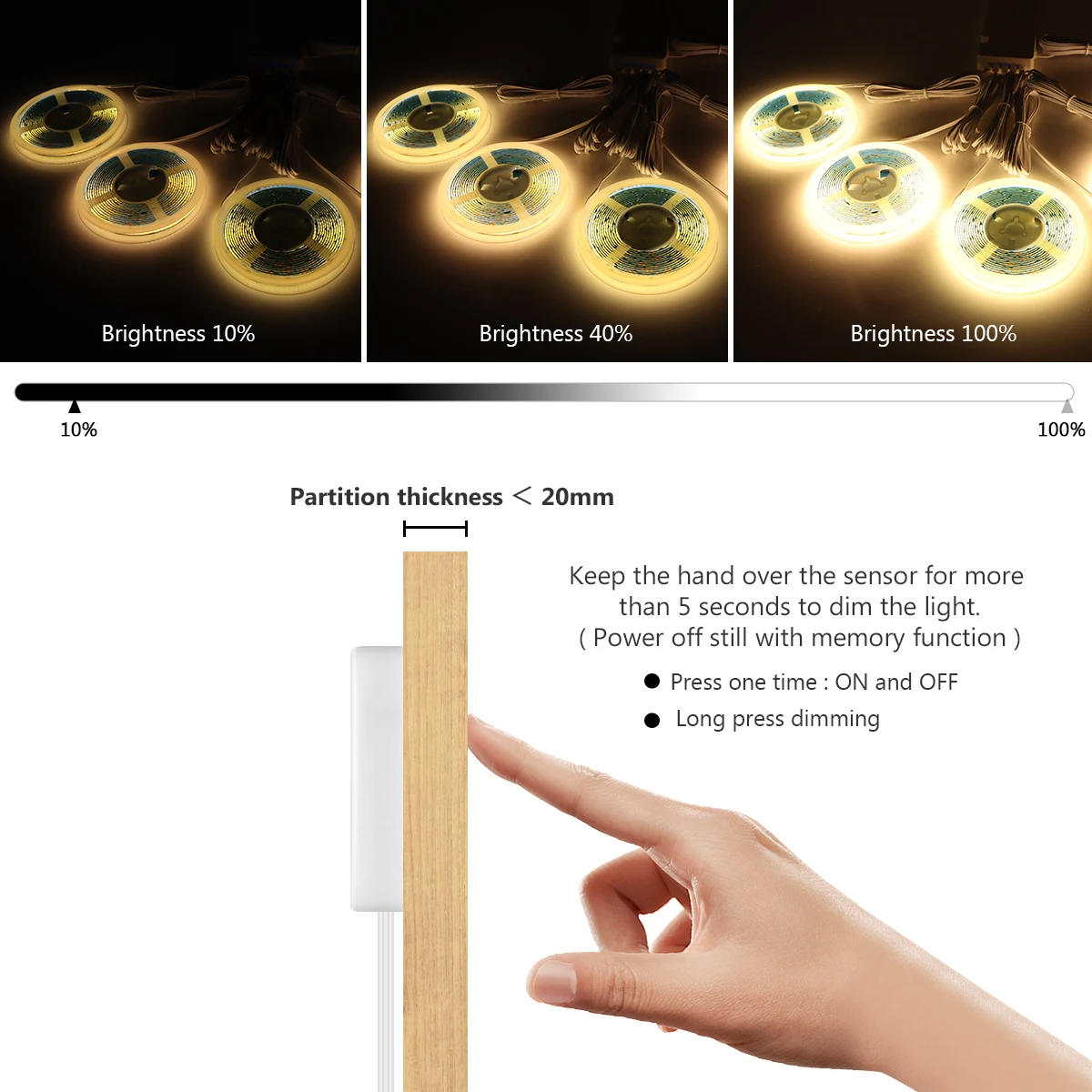 2-6PCS COB LED Strip Light Kit - Foyer Lighting Wall Decor 评论和价格