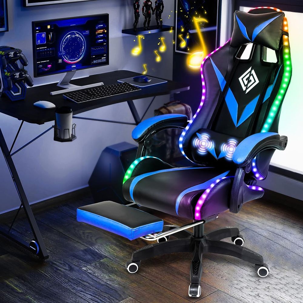 RGB Gaming Chair with Bluetoot - Furniture Lighting & Decor Magazine 评论和价格