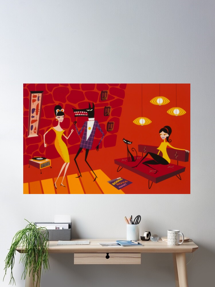 Josh Agle Bossa Nova Now Photo - Nova Decor & Lighting Vase 评论和价格
