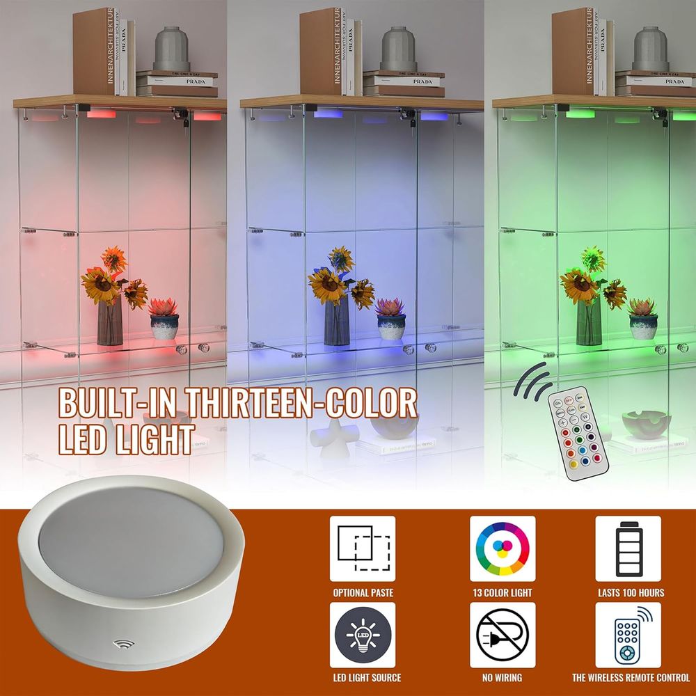 4-Tier Glass Cabinet with LED  - Home Lighting & Decor St Catharines On 评论和价格