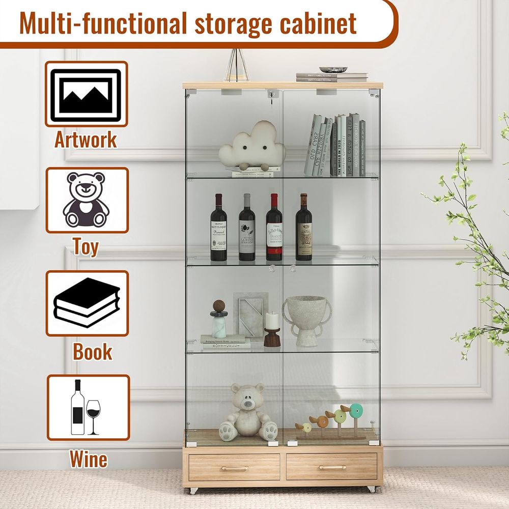 4-Tier Glass Cabinet with LED  - Home Lighting & Decor St Catharines On 评论和价格