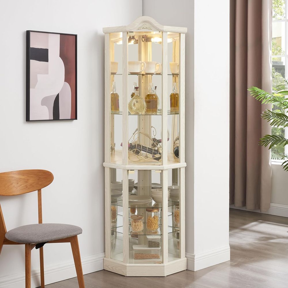 72 Tall Glass Curio Cabinet wi - Home Lighting & Decor St Catharines On 评论和价格