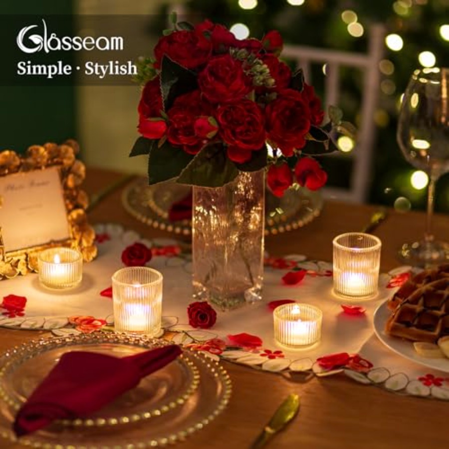 Clear Glass Votive Candle Hold - Candle Holder Set 评论和价格