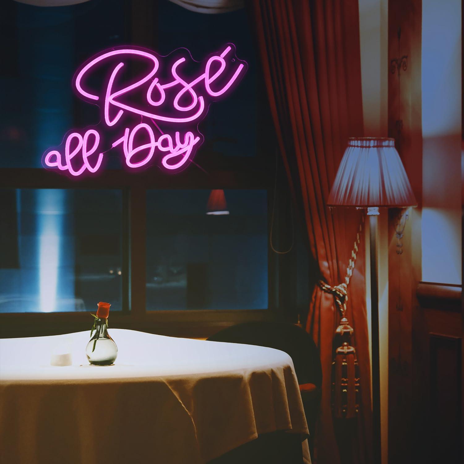 Rose All Day Neon Sign Dimmabl - Lighting Decor Wedding 评论和价格