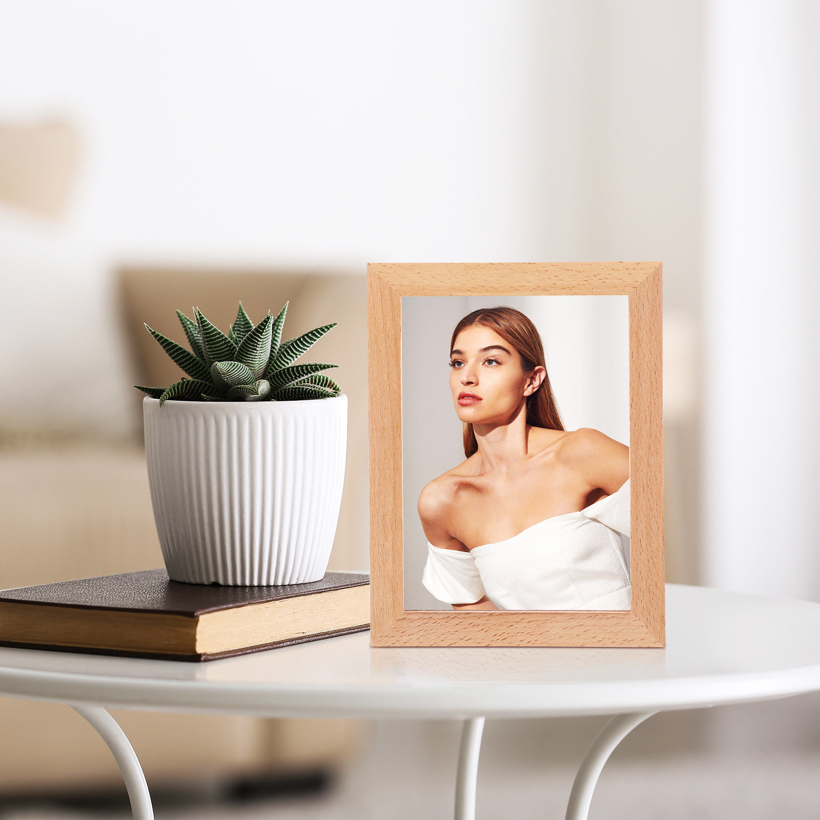LED Photo Frame Wood Light Up  - Lighting Room Decor Photo 评论和价格