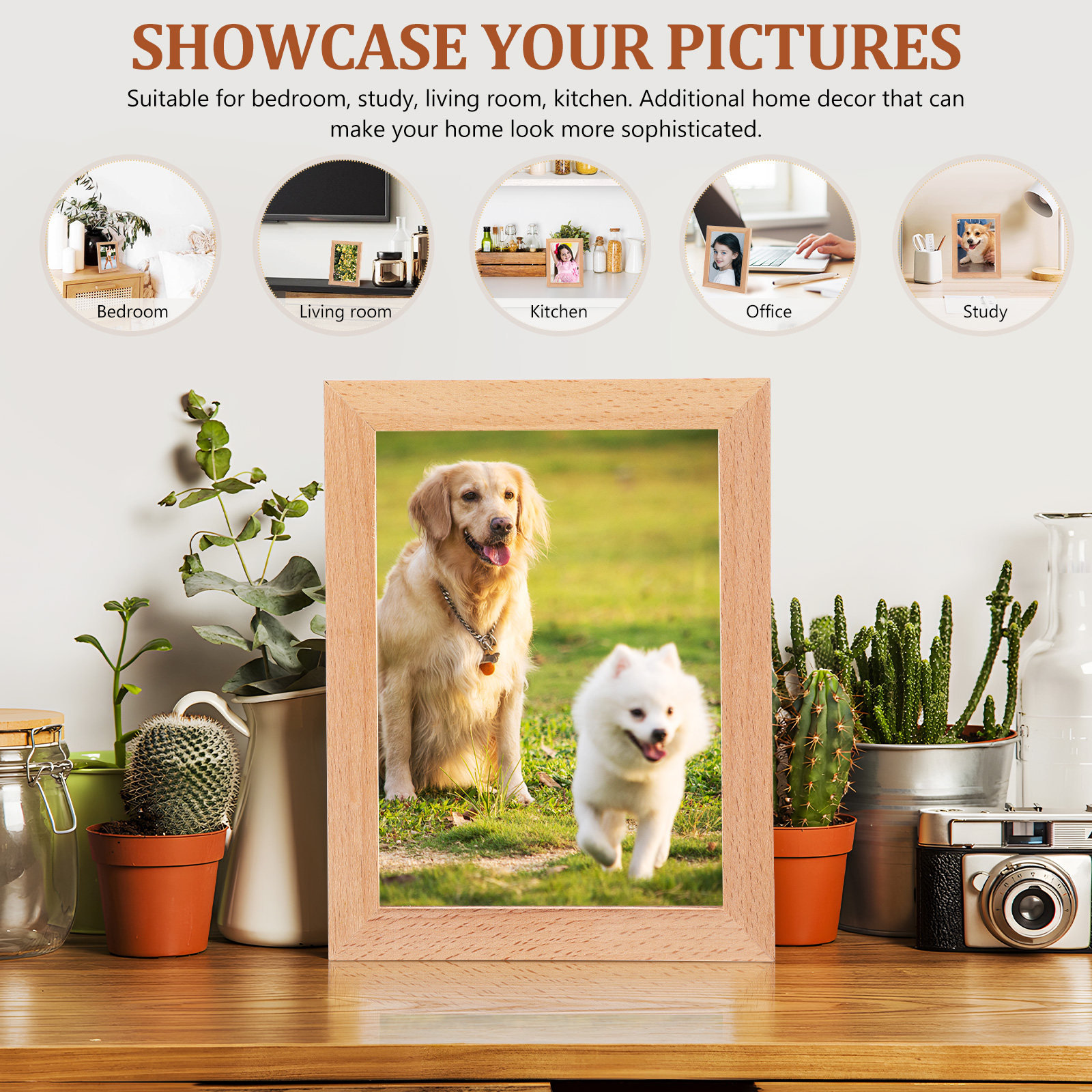 LED Photo Frame Wood Light Up  - Lighting Room Decor Photo 评论和价格