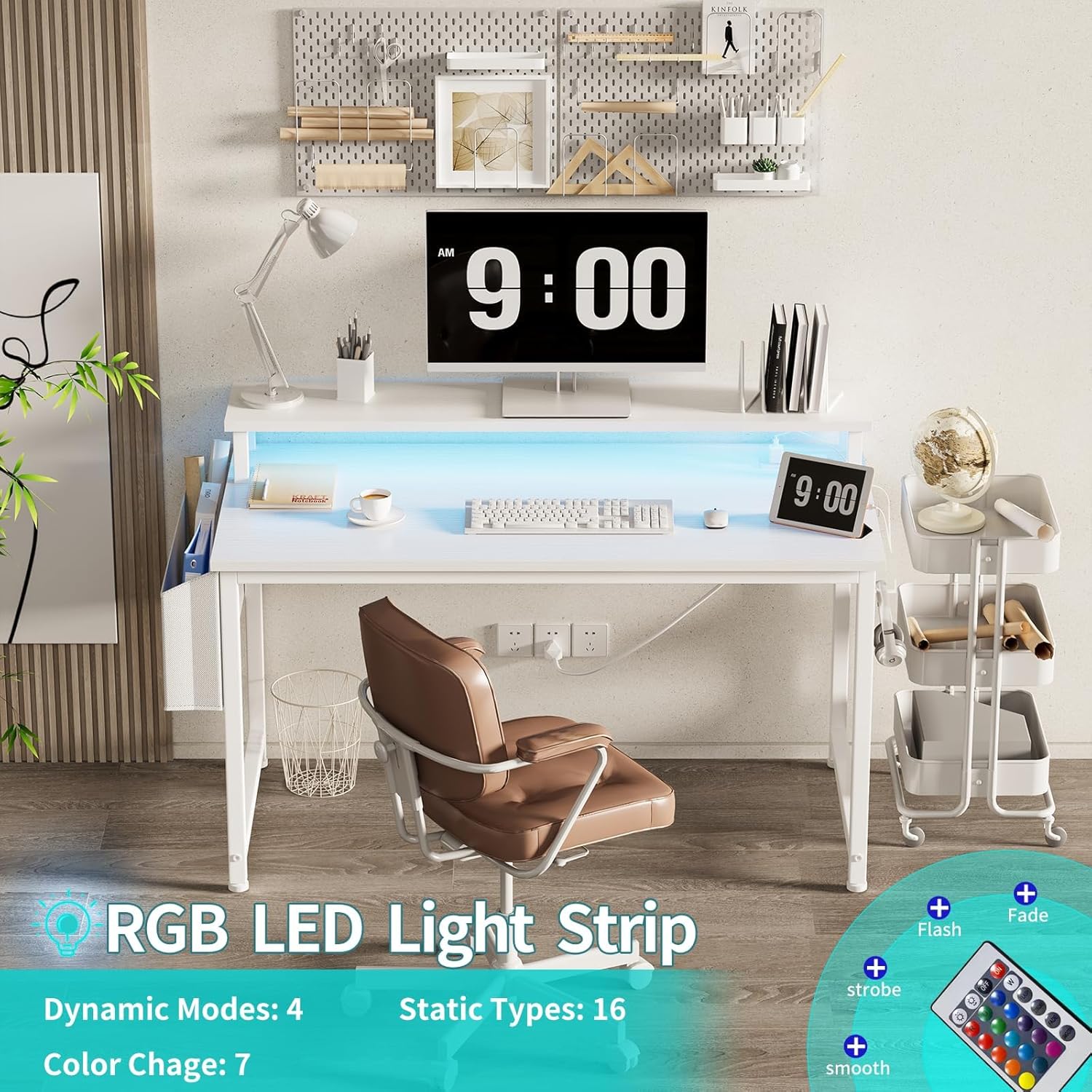 40 Inch Computer Desk with LED - Home Lighting & Decor St Catharines On 评论和价格