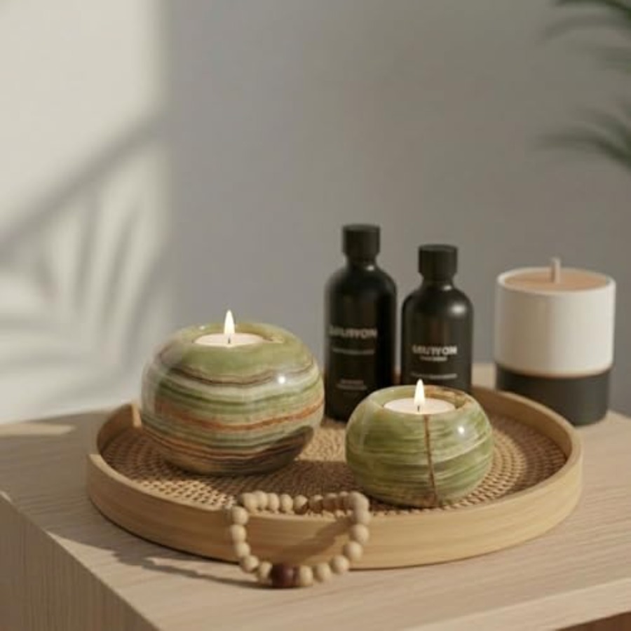 Marble Tealight Candle Holder  - Candle Holder Set 评论和价格