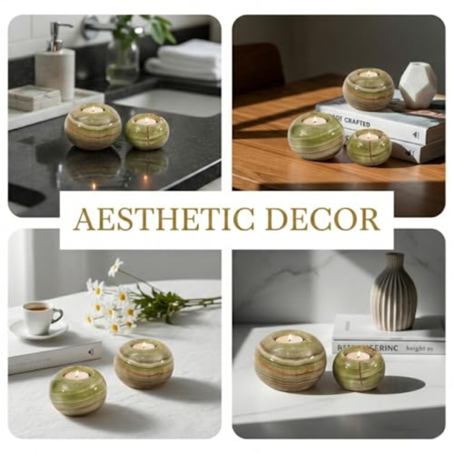 Marble Tealight Candle Holder  - Candle Holder Set 评论和价格
