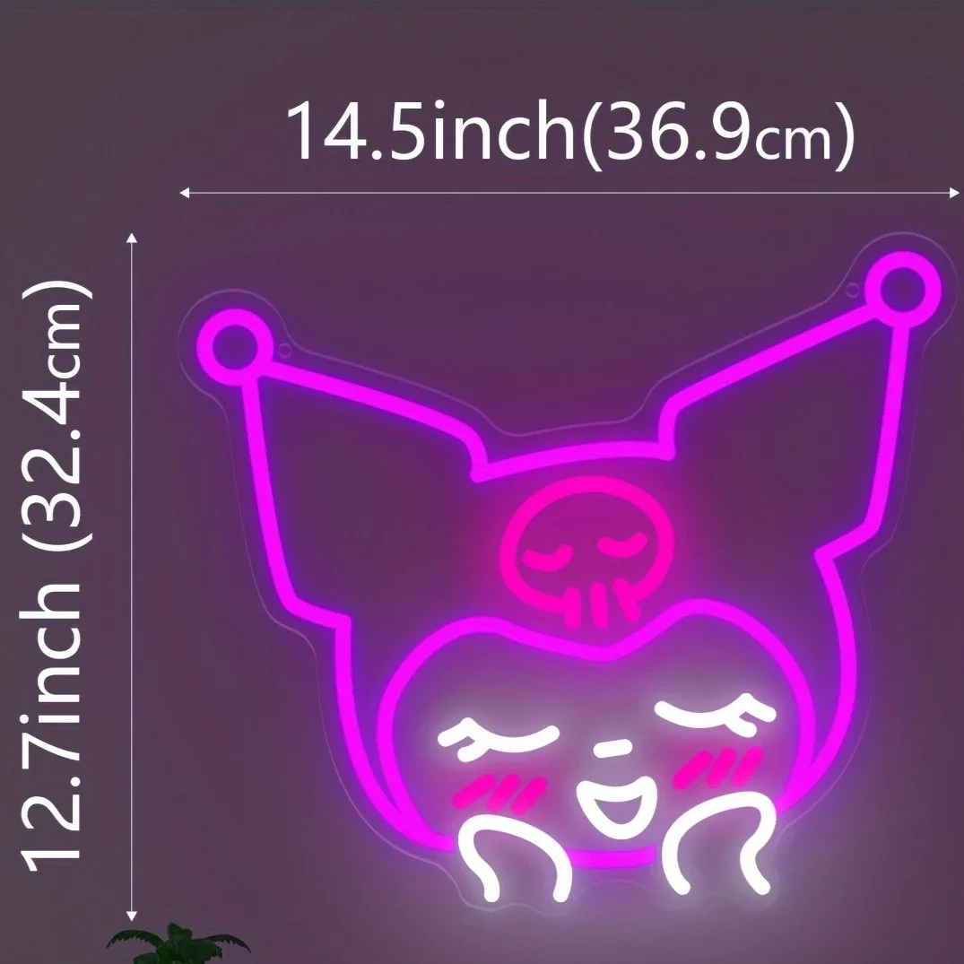 Cute Cartoon Kuromi Neon Sign  - Lighting Room Decor Items 评论和价格