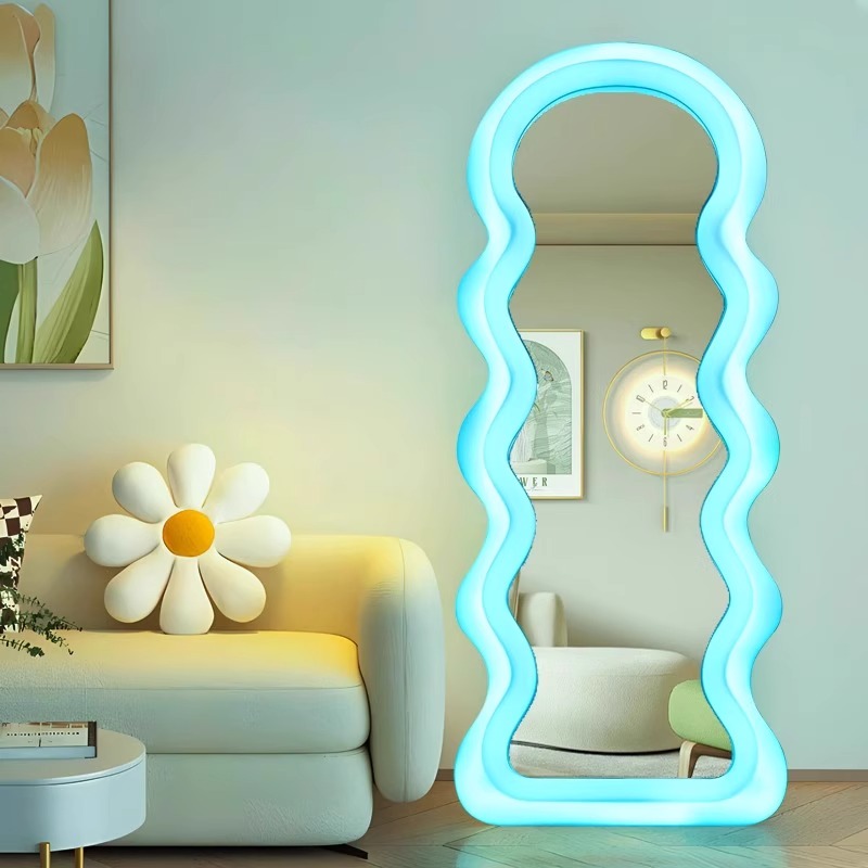 Korean Style Light Mirror Wavy - Furniture Lighting & Decor Magazine 评论和价格