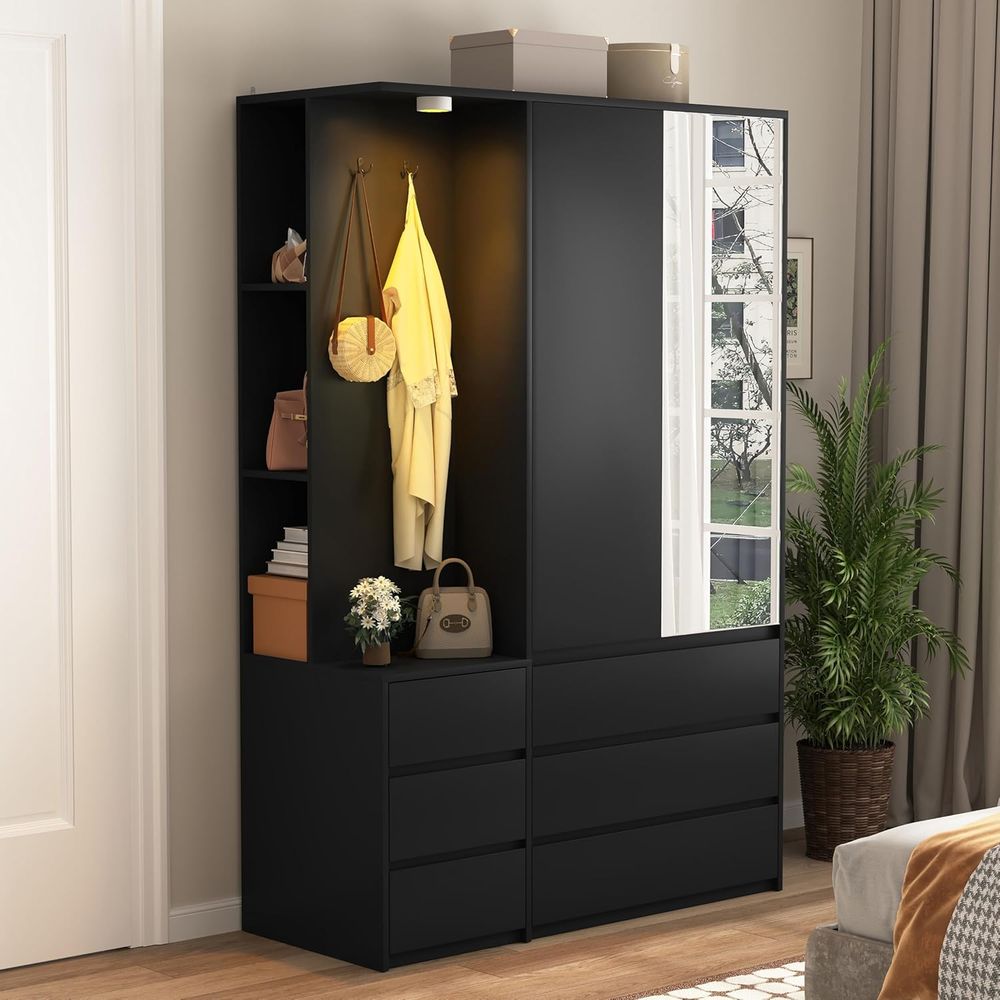 Modern Mirrored Wardrobe with  - Furniture Lighting & Decor Magazine 评论和价格