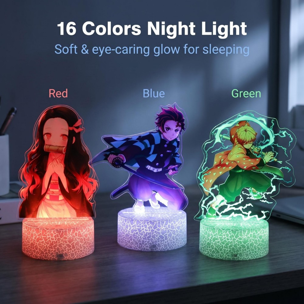 Anime Figure Tanjiro Merch 3D  - Lighting Room Decor Items 评论和价格